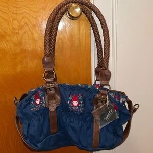 LOUNGEFLY Purse Gnome Themed with Leather Trim